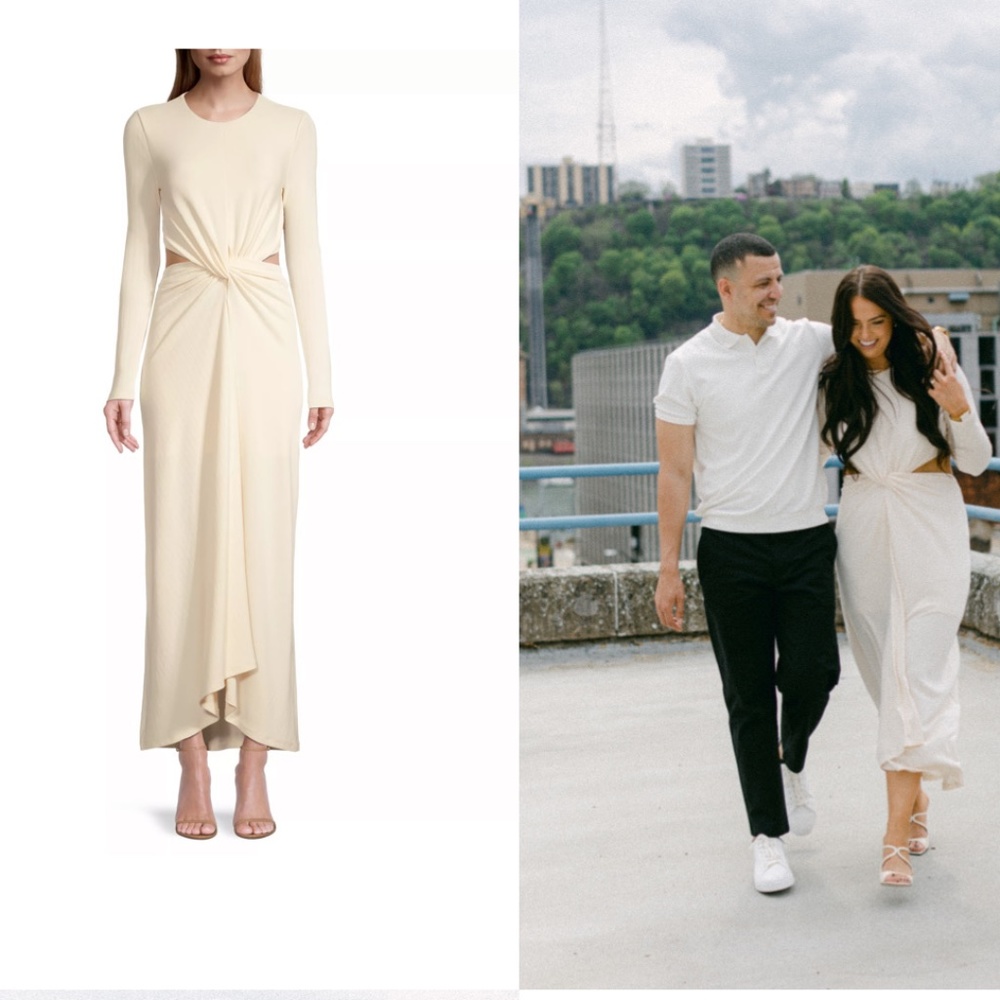 Significant Other Odelia Twisted Cut-Out Ribbed Maxi Dress